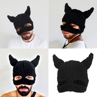 Capa Nửa Mặt Mũ Nam Nữ Halloween Mũ Dơi Mùa Đông Ấm Áp Chống Gió Trang Phục Mũ