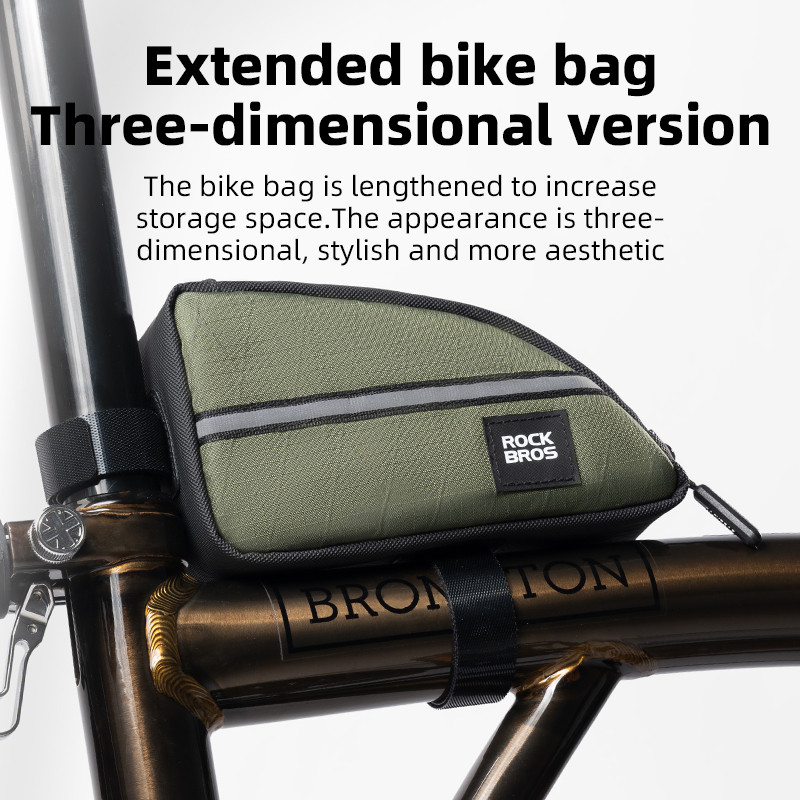 Rockbros Xe Đạp Túi Trên Ống Lưu Trữ Di Động Dung Tích 0.8L Nhỏ Gọn Nhẹ Brompton Xe Đạp Túi Thiết Bị Đi Xe Đạp