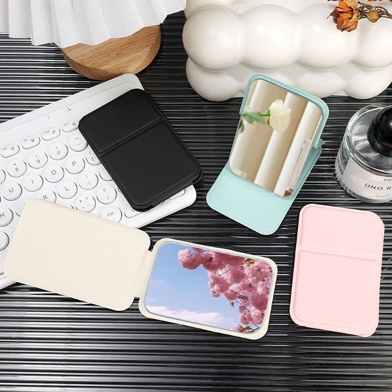 [Nổi bật] Gương trang điểm gấp - Kính nhìn độ phân giải cao - Gương để bàn - Dụng cụ làm đẹp - Đơn giản, di động, chống rơi, đầy màu sắc - Đồ dùng phòng tắm