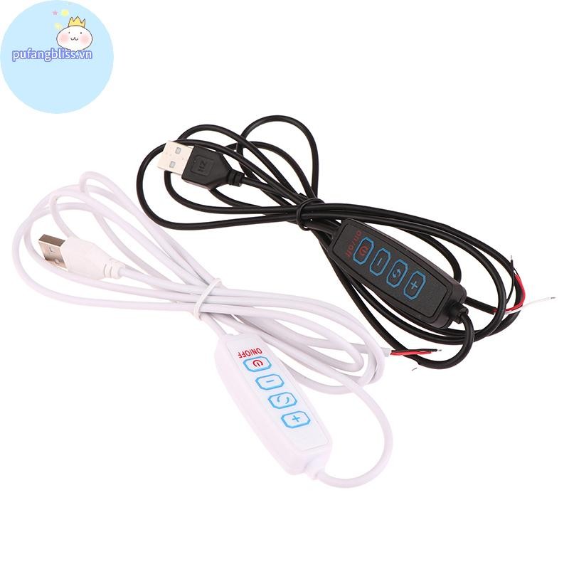 Pufangbliss 1.5M USB 5V LED -Màu sắc mờ cáp điều khiển 4 phím 2CH cho đèn LED điện áp thấp CCT Bicolor VN