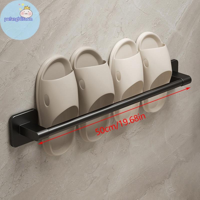Pufangbliss Phòng Tắm Dép Giá Đấm Treo Tường Dép Có Giá Để Đồ Phòng Tắm Phòng Tắm Dép Tắm Móc Treo Babouche Người Tổ Chức VN