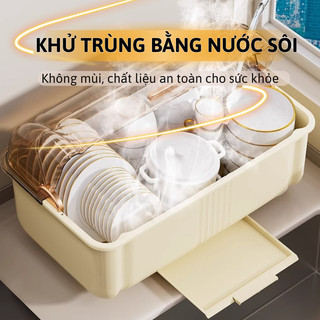 Tủ Nhựa Đựng Chén Bát Có Nắp Đậy Kín Myd.23 Tủ Bếp Chống Côn Trùng Bụi Có Khay Thoát Nước Chống Ẩm An Toàn Cho Sức Khỏe