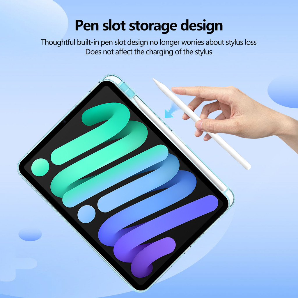 Ốp Lưng Cứng Trong Suốt Cho IPad 7 8 9 10th 11th A16 Air3 Air4 Air5 Air6 10.9 "Pro10.5 Pro11 Pro12,9 2018 Air M2 Pro M4 11 13 2024 Có Khe Cắm Bút Chì