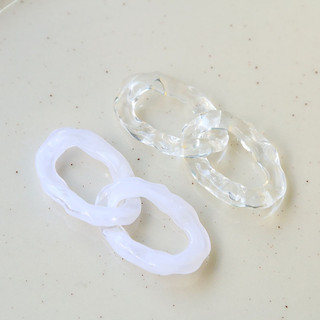 Nhẫn phẳng mở bằng acrylic sáng tạo, màu sắc đa dạng, bán trong suốt, phụ kiện trang sức DIY, bán buôn
