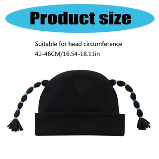Vipdeal1 Thời Trang Trẻ Sơ Sinh Bện Tóc Giả Mũ Hai Lớp Mũ Cotton Bện Tóc Giả Bonnet Thoải Mái Mũ Cho Bé Trai Bé Gái