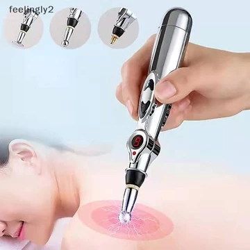{Octbeauty} Bút Massage điểm châm cứu điện Giảm đau Laser Bút năng lượng kinh tuyến điện tử Máy mát xa chân cổ lưng cơ thể {cho người yeu}