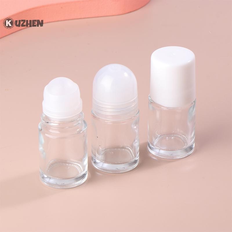 Kuzhen 30 / 50ml Thủy Tinh Rỗng Có Thể Đổ Lại Cuộn Trên Chai Con Lăn Nhựa Chai Chống Rò Rỉ Cosmeitic Hộp Đựng Cho s HOT