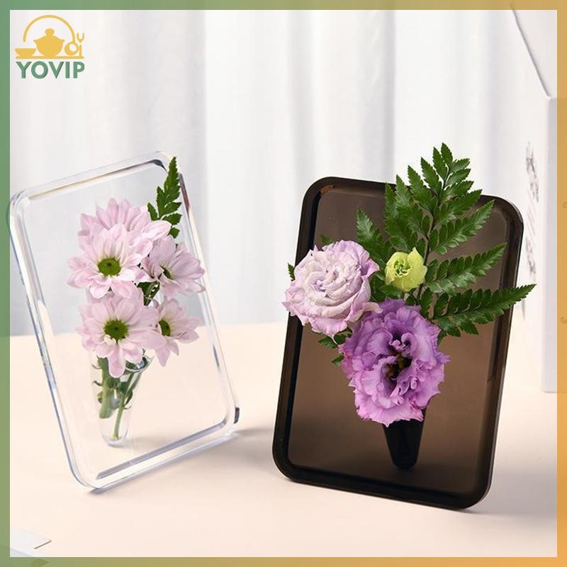 YOVIP Acrylic Khung Ảnh Bình Hoa Nghệ Thuật Hiện Đại Bình Hoa Để Bàn Giá Đỡ Cây Cho Văn Phòng Nhà Quà Tặng Bàn Cưới Centerp Trang Trí VN