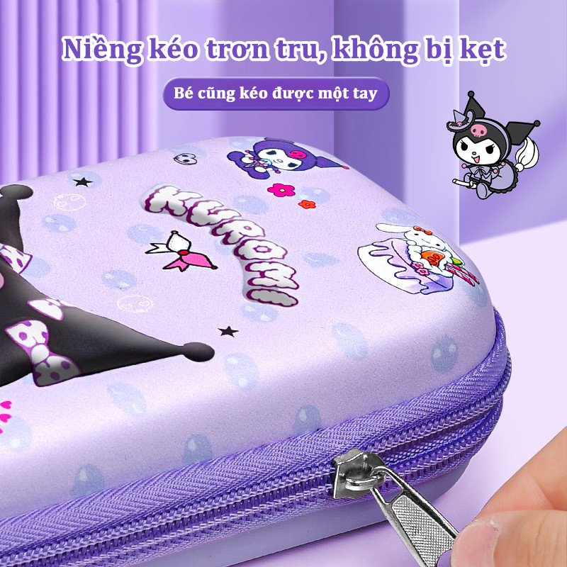 Hộp đựng bút 3D cute in hoạt hình Hình Kuromi /Melody/ Cinnamonroll - Hộp Đựng Bút Nhiều Ngăn Cho Bé Đi Học Đựng Bút