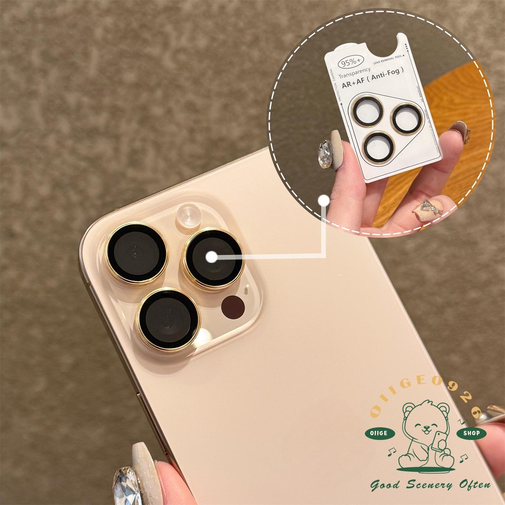 [Phim ống kính iPhone] Phim ống kính kim loại in cho Iphone16 Pro Max 15 14 Kính cường lực độ phân giải cao Que thứ hai