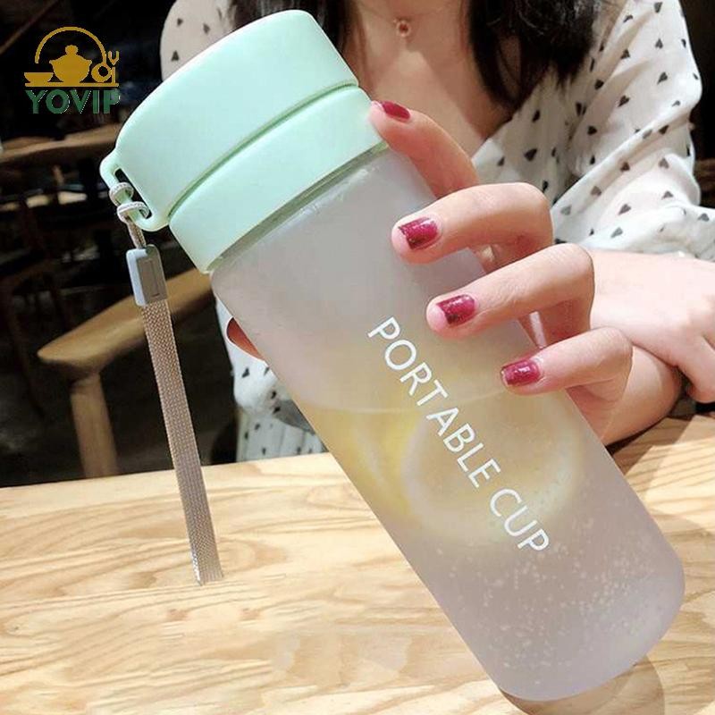 YOVIP 600ml Dung Tích Lớn Thể Thao Trái Cây Chanh Nước Uống Chai Infuser Trong Suốt Di Động Nhựa Nước VN