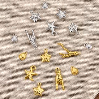 Mặt dây chuyền thép không gỉ mạ vàng 18K, phụ kiện vòng cổ thời trang mới 2025