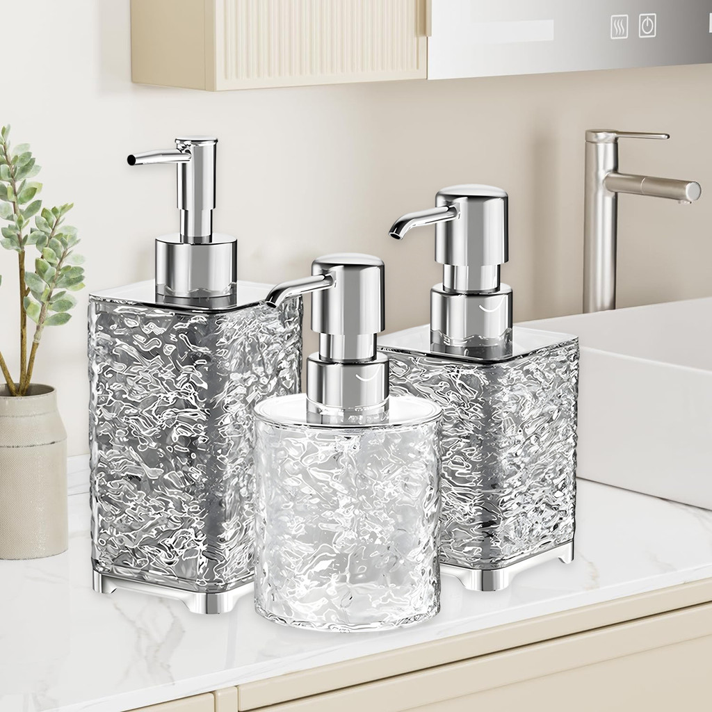 Chai đựng xà phòng loại đẩy 300ml / 400ml, Máy bơm ép chống rỉ sét tạo bọt mịn, Chất liệu PET bền để sử dụng tại nhà / văn phòng