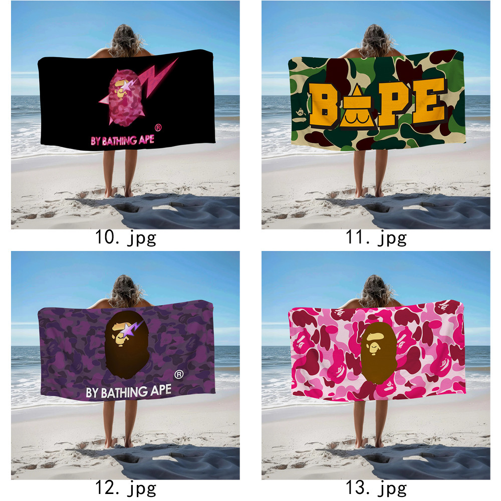 Khăn tắm vách ngăn Bape Ape Logo, Khăn tắm bể bơi đi biển, Quà tặng kỷ niệm sinh nhật