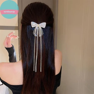 Kẹp Tóc NỮ MỚI 2023 Có Nơ và Kim Cương Giả Lấp Lánh - Sund Thời Trang