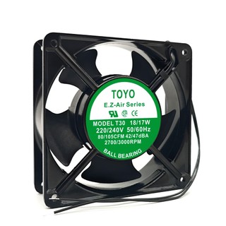Quạt làm mát AC khung nhôm TOYO T30S T30-4E 18 / 17W 220V 12cm 12038