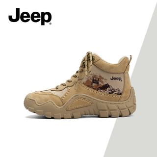 JEEP Giày Boots Nữ Thu Đông, Chống Trơn Trượt, Đế Dày, Phù Hợp Trekking