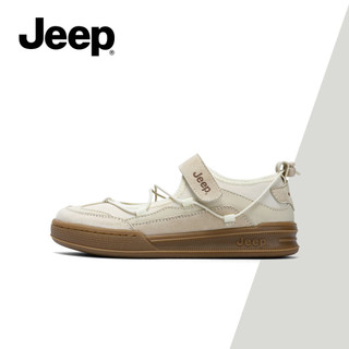 Giày thoáng khí mùa hè mới dành cho nữ JEEP - Áo khoác mỏng chống trượt đa năng chống trượt, phong cách Ballet Mary Jane, mặc hàng ngày thoải mái