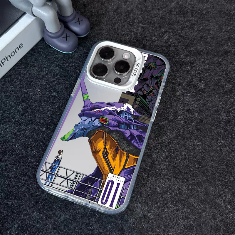 Anime Neon Genesis Evangelion Ikari Shinji Fighter vỏ cho OPPO Reno 14 13F 12F 11F 11 12 13 Pro A5 A3 Pro 5G Ốp lưng Acrylic cứng in mờ chống sốc cao cấp IMD Armor