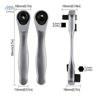 ELBBKG Ratchet Cờ Lê Đầu 1 / 4 "72 Răng Phát Hành Nhanh Ổ Cắm Bộ Lục Giác Mô-men Xoắn Dụng Cụ Cho Ô Tô Mới DIY Sửa Chữa Tay
