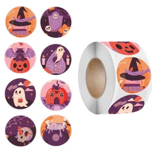 SA 500 Chiếc Bí Ngô Miếng Dán Miếng Dán Phần Thưởng Miếng Dán Halloween Cho Trẻ Em