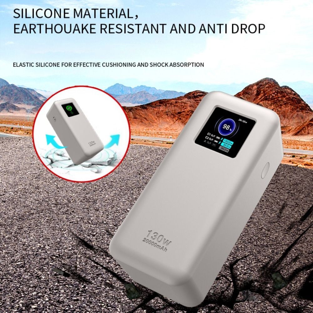 Bảo vệ SIMPLEAID, Silicon chống bụi, Chất lượng cao mềm có tay cầm Vỏ bảo vệ di động cho UGREEN Nexode Power Bank 20000mAh 130W Du lịch