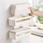 Hộp đựng khăn giấy COCODECOVED, Hộp lưu trữ dung lượng lớn tiết kiệm không gian, Dụng cụ sắp xếp tủ lạnh treo tường thực tế Phòng tắm