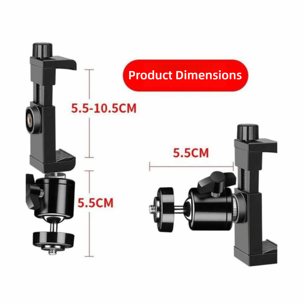 Giá đỡ Camera Mini SMILE, có thể điều chỉnh 360° Giá đỡ giường màn hình xoay cho bé, cố định kẹp không đục lỗ Giá đỡ máy ảnh thông minh