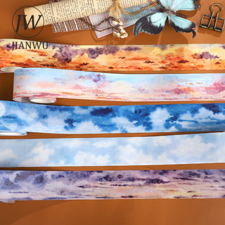 JIANWU 40mm * 200cm Vintage Nhiều Màu Sắc Bầu Trời Mây Phong Cảnh Chất Liệu Cắt Băng PET Sáng Tạo DIY Sổ Lưu Niệm Văn Phòng Phẩm