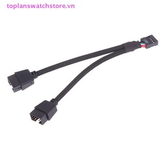 Toplanswatchstore 1 Máy Tính Bo Mạch Chủ Cáp Nối Dài USB 9 Pin 1 Nữ Đến 2 Nam Y Bộ Chia Âm Thanh HD Cáp Nối Dài Cho PC DIY 15cm VN