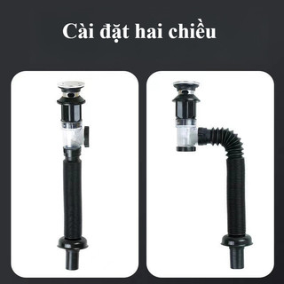 Ống thoát nước bồn rửa mặt, Chống Rò Rỉ, Chống mùi và chống côn trùng, Đầu Cao Su Dễ Lắp
