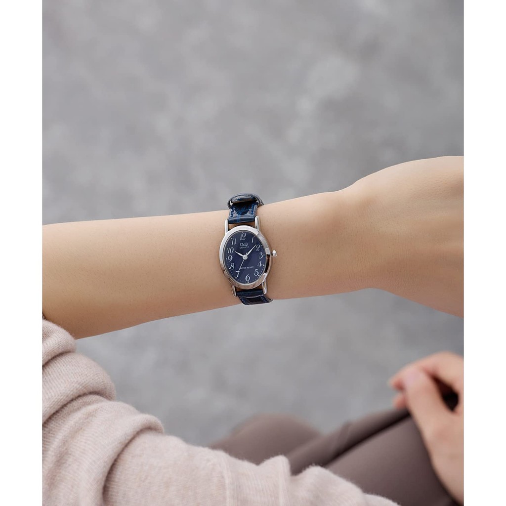 Đồng Hồ Nữ Citizen Q&Q Model VZ89 Series Mặt Bầu Dục, Dây Da Thanh Lịch Thời Trang - Chính Hãng