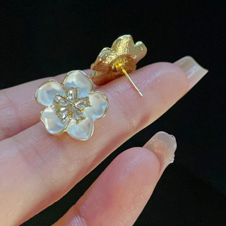 Bông Tai Hoa Giả Kim Cương Phong Cách Mới, Thanh Lịch
