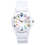 CITIZEN Q&Q Wristwatch 10 Bar Water Resistant Color Watch Rubber White Multi Divers Design