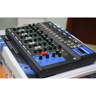 Bàn Trộn Mixer F7 USB - 7 Kênh - Chống Hú Tuyệt Đối - Hát Livestream, Nâng Cấp Âm Thanh Loa Kéo, Âmli, Dàn Karaoke