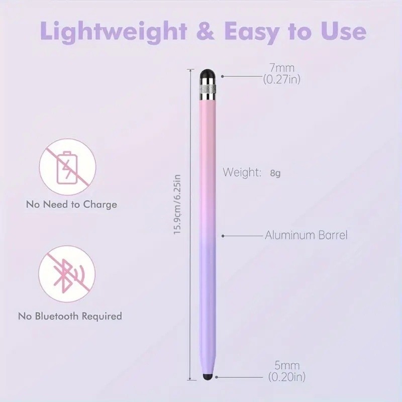 VIC 2 Trong 1 Bút Tạo Kiểu Cho Màn Hình Cảm Ứng Bút Chì Silicon Đầu Nhạy Cảm Tạo Kiểu Điểm Mịn Bút Tạo Kiểu Bút