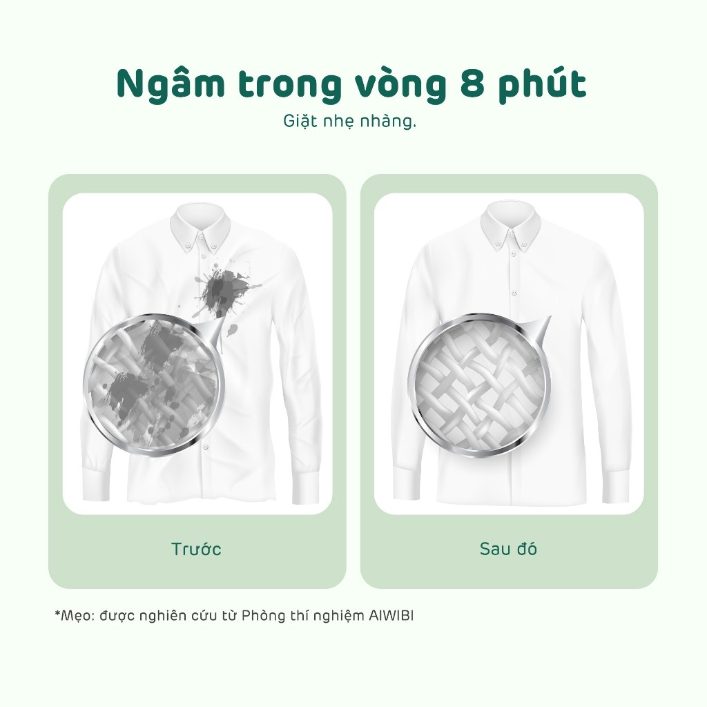 [QUÀ TẶNG] Nước giặt Aiwibi cho bé, bảo vệ vải mềm mại, loại vết bẩn hiệu quả (1000ml)