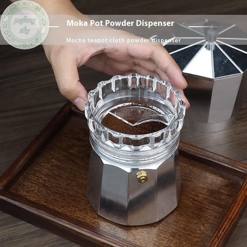 PUSKY 1 Cái Nhà Barista Phụ Kiện Cà Phê Tam Giác Cho Moka Nồi Xoay Định Lượng Vòng Cà Phê Nhà Phân Phối Leveler VN