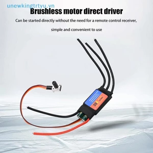 Unewtyu Trình điều khiển động cơ không chổi than 2-6S 30A 60A ESC Hai chiều Tự khởi động Bộ điều khiển tốc độ điều chỉnh điện không chổi than ESC cho dụng cụ DIY VN