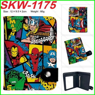Marvel Spider-Man Iron Man Batman Nam Anime Ví Sinh Viên Cầm Tay Đa Năng Nhiều Khe Cắm Thẻ Túi Đựng Tiền Xu