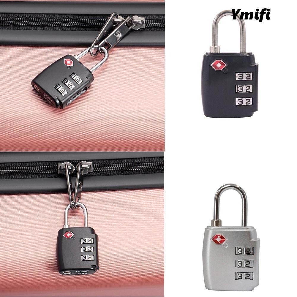 Khóa mật khẩu hải quan YMIFI, Công cụ bảo mật Khóa kết hợp 3 chữ số TSA, Tủ khóa móc di động Khóa chống trộm Vali Hành lý Khóa mã hóa Du lịch