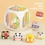 Đồ chơi Montessori QEARY, Khối xây dựng cầu vồng hình học 6 trong 1, Máy phân loại hình động vật dễ thương Nhận dạng màu sắc học tập cho trẻ sơ sinh Đồ chơi phát triển giác quan 0-12 tháng