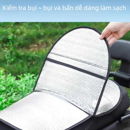Tấm che nắng xe máy, Chất liệu cách nhiệt bằng lá nhôm, Kem chống nắng, Làm mát hiệu quả