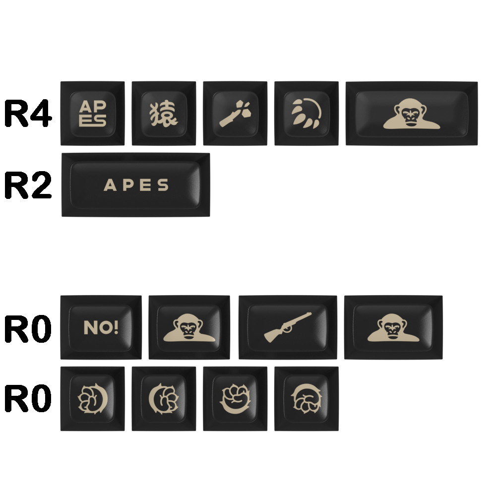 SA Chiều Cao Hoạt Hình Độc Đáo Nút Hai Màu Sáng Tạo Độc Đáo Trục Bàn Phím Đa Năng Keycap / miju