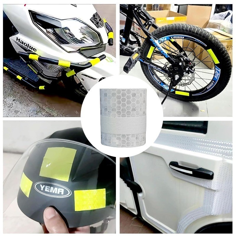 Băng phản quang dính mạnh - Nhãn dán cảnh báo dễ cắt rộng 5CM - Dải phản quang siêu phản quang cho cửa ô tô​​