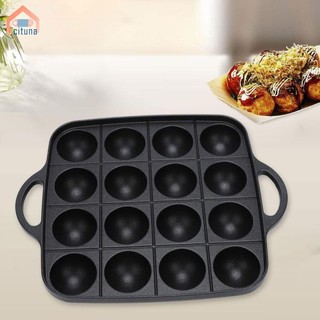 Chảo nướng Takoyaki 16 khoang Dễ dàng làm sạch Đĩa nấu ăn chống dính Máy làm Takoyaki đa năng di động để cắm trại tại nhà