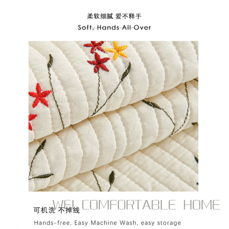123 Người Nguyên Chất Cotton Sofa Đệm Hình Chữ L Kết Hợp Sofa Chống Trơn Trượt Đệm Bao Nhỏ Tươi Cao Cấp Bao Khăn Vải