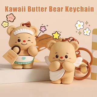 Hoạt Hình Bơ Móc Khóa Anime Dễ Thương PVC Gấu Móc Khóa Đồ Chơi Cho Mặt Dây Chuyền Túi Phụ Kiện Quà Tặng Cặp Đôi