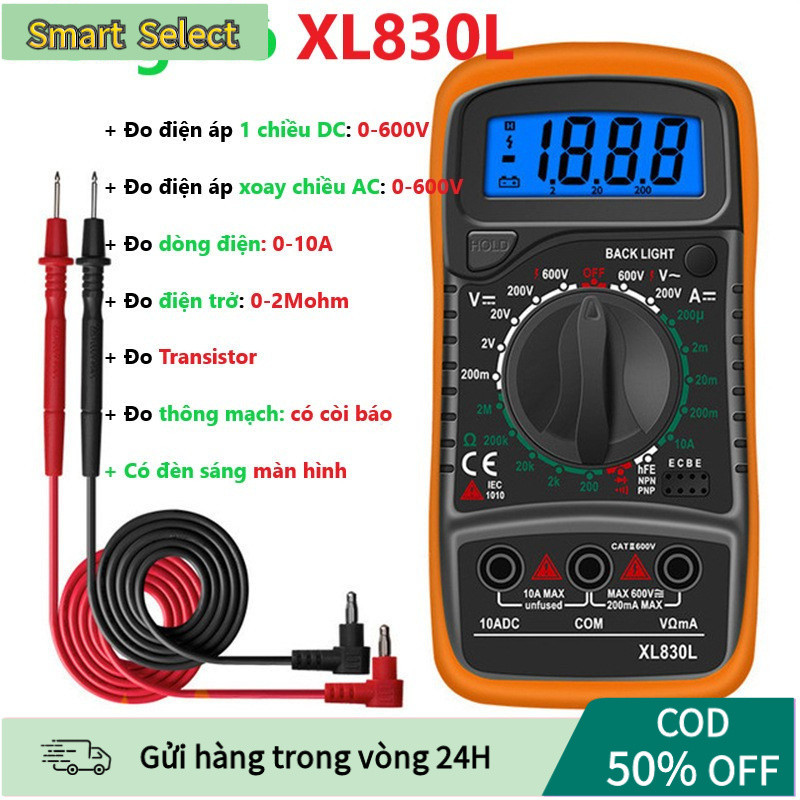 【COD】Đồng Hồ Vạn Năng Đo Điện Áp Dc Ac, Đo Dòng Và Điện Trở, Dành Cho Thợ Điện Và Người Tự Học