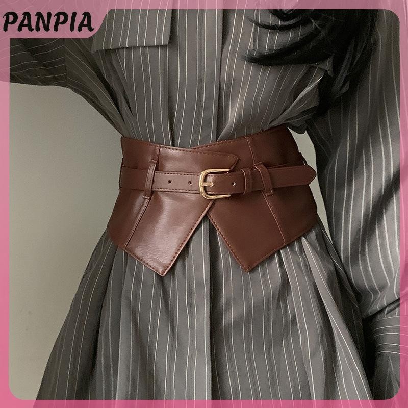 PNPIA- Da Có Thể Tháo Rời Thắt Lưng Thời Trang Pin Khóa Rộng Thắt Lưng Vintage Áo Khoác Đầm Dây Dành Cho Nữ